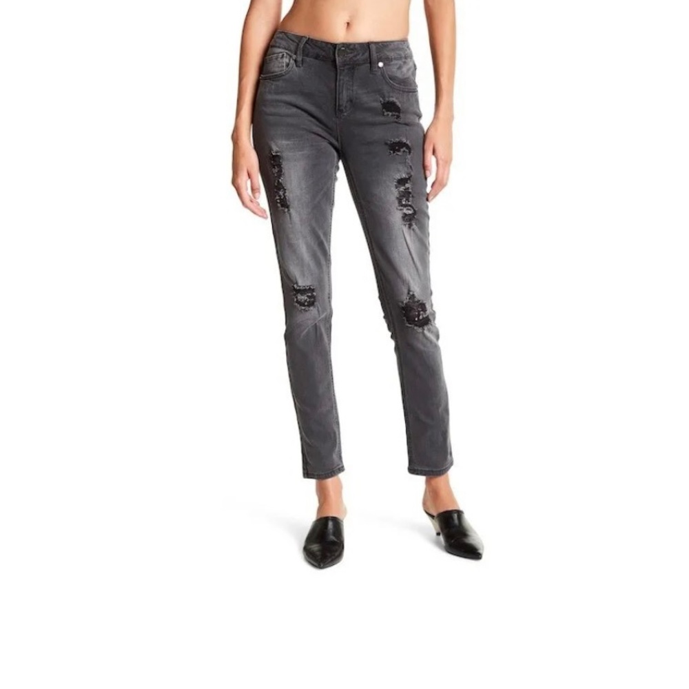 Adults Distressed Black Skinny Jeans🌟